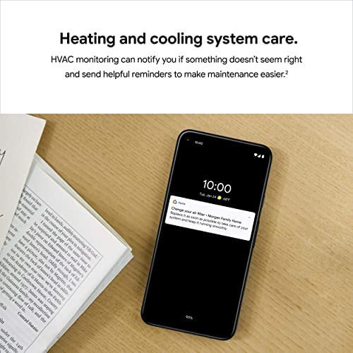 Wi-Fi Enabled Smart Thermostat for Home Use, Programmable, Charcoal Finish