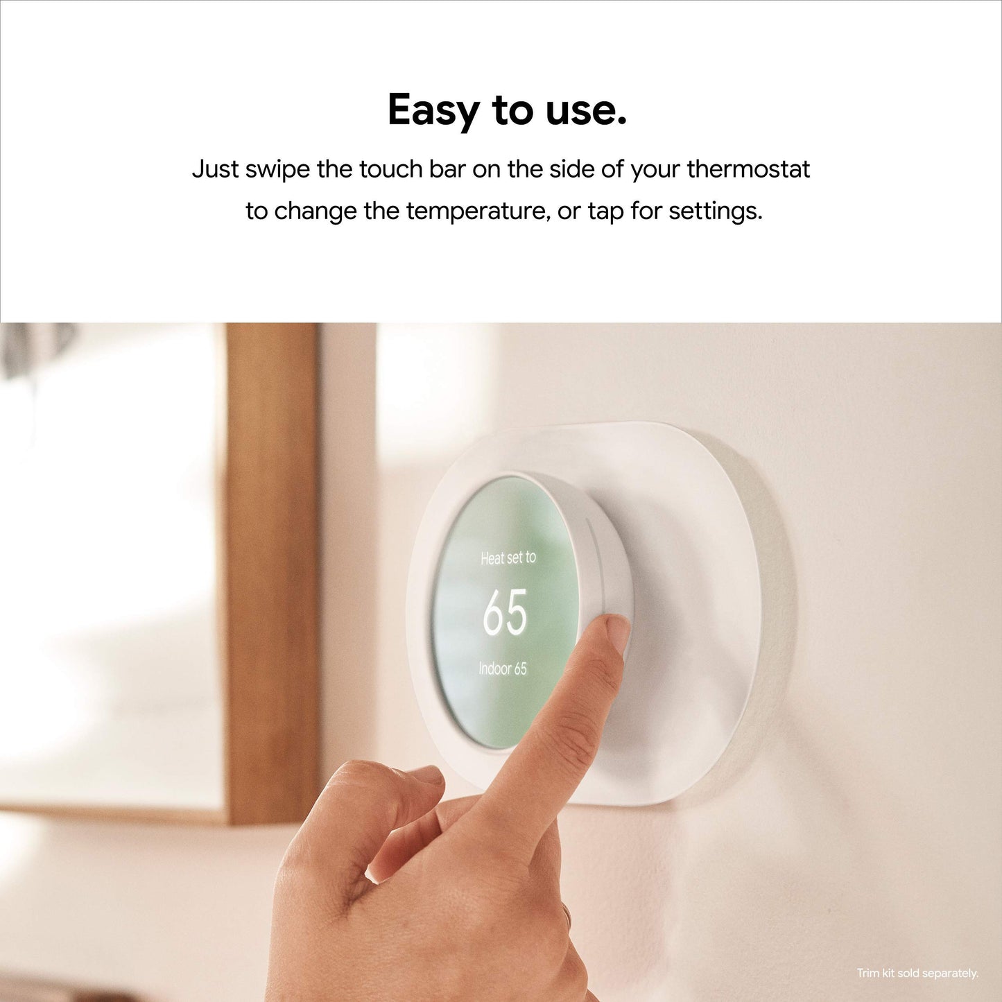 Wi-Fi Enabled Smart Thermostat for Home Use, Programmable, Charcoal Finish