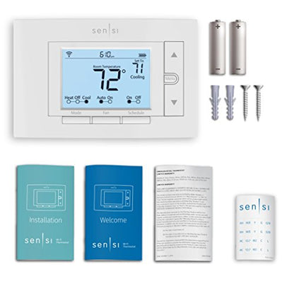 Wi-Fi Enabled Thermostat, Energy Efficient, Easy Setup, Works with Voice Assistants