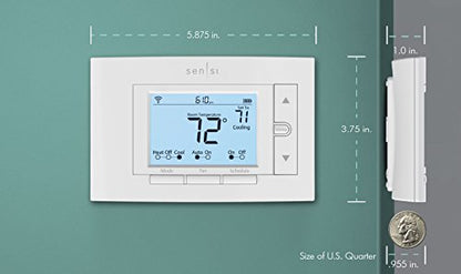 Wi-Fi Enabled Thermostat, Energy Efficient, Easy Setup, Works with Voice Assistants