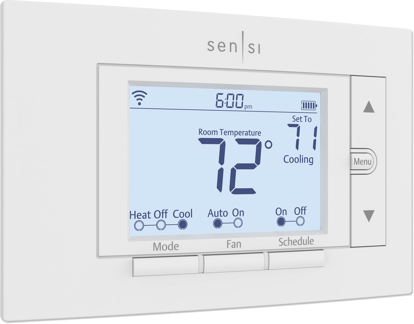 Wi-Fi Enabled Thermostat, Energy Efficient, Easy Setup, Works with Voice Assistants
