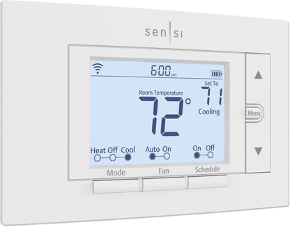 Wi-Fi Enabled Thermostat, Energy Efficient, Easy Setup, Works with Voice Assistants