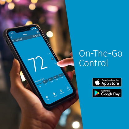Wi-Fi Enabled Thermostat, Energy Efficient, Easy Setup, Works with Voice Assistants